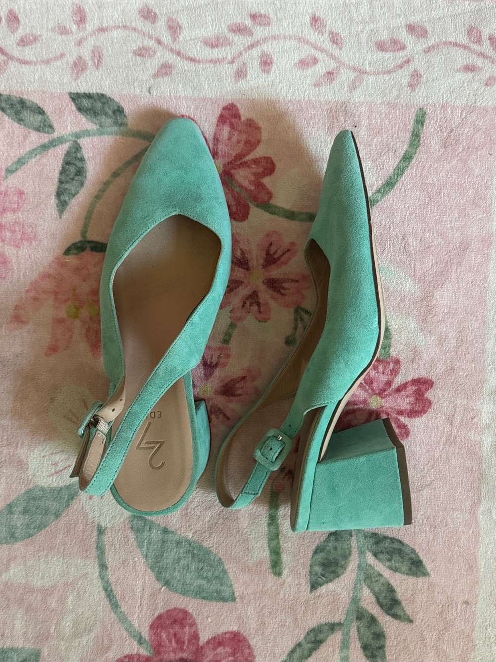 Naturalizer Lesley Slingback Pump in mint green suede women’s size 8